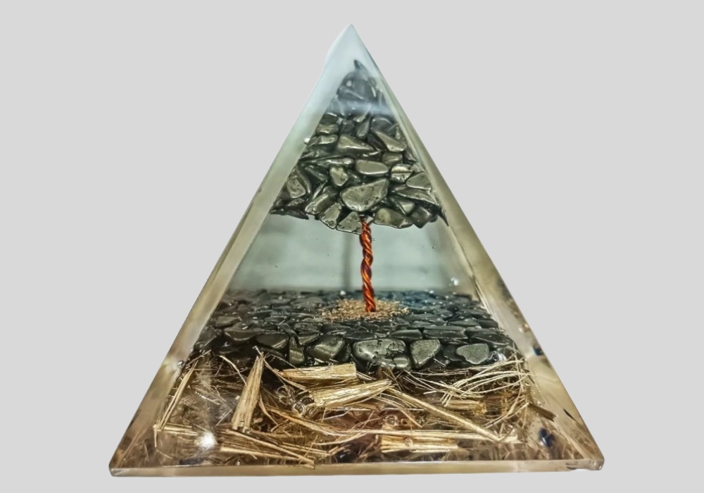 Natural Pyrite Pyramid