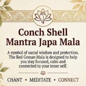 Conch Shell Mantra Japa Mala – Traditional Conch Shell Bead Mala for Mantra Chanting, Meditation, Prayer & Spiritual Practice